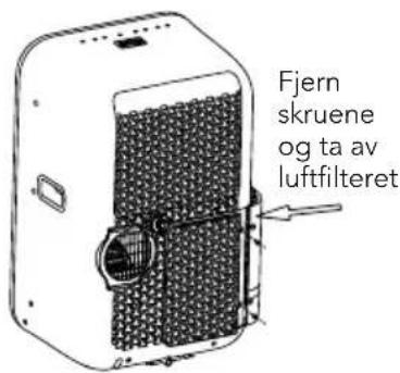 Fjern skruene og ta av luftfilteret