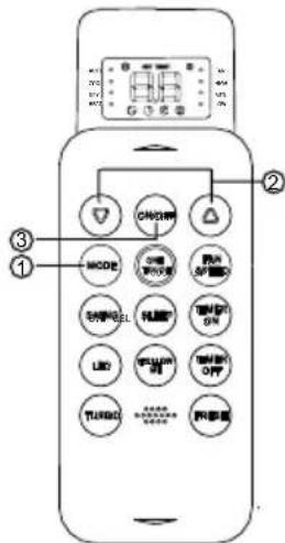 ① ② ③ ④ MODE ON OFF ON OFF LNG OFF OFF TURSD OFF OFF