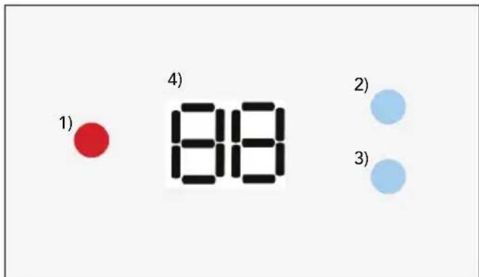 WILFA Lun Miljø POE-1000 - Beskrivelse af LED-display - 1