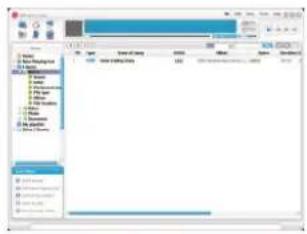 Screenshot of a legacy software interface showing a dropdown menu with file names and a toolbar with icons.
