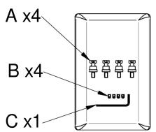 A x4 B x4 C x1