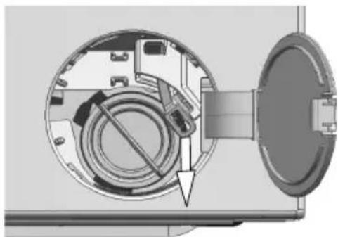GRUNDIG GWP 5744 W - Täyttöluukun avaaminen sähkökatkon aikana: - 4