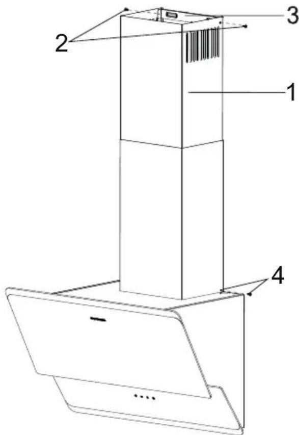 SILVERLINE SL 3490 - Montering af skorsten - 1