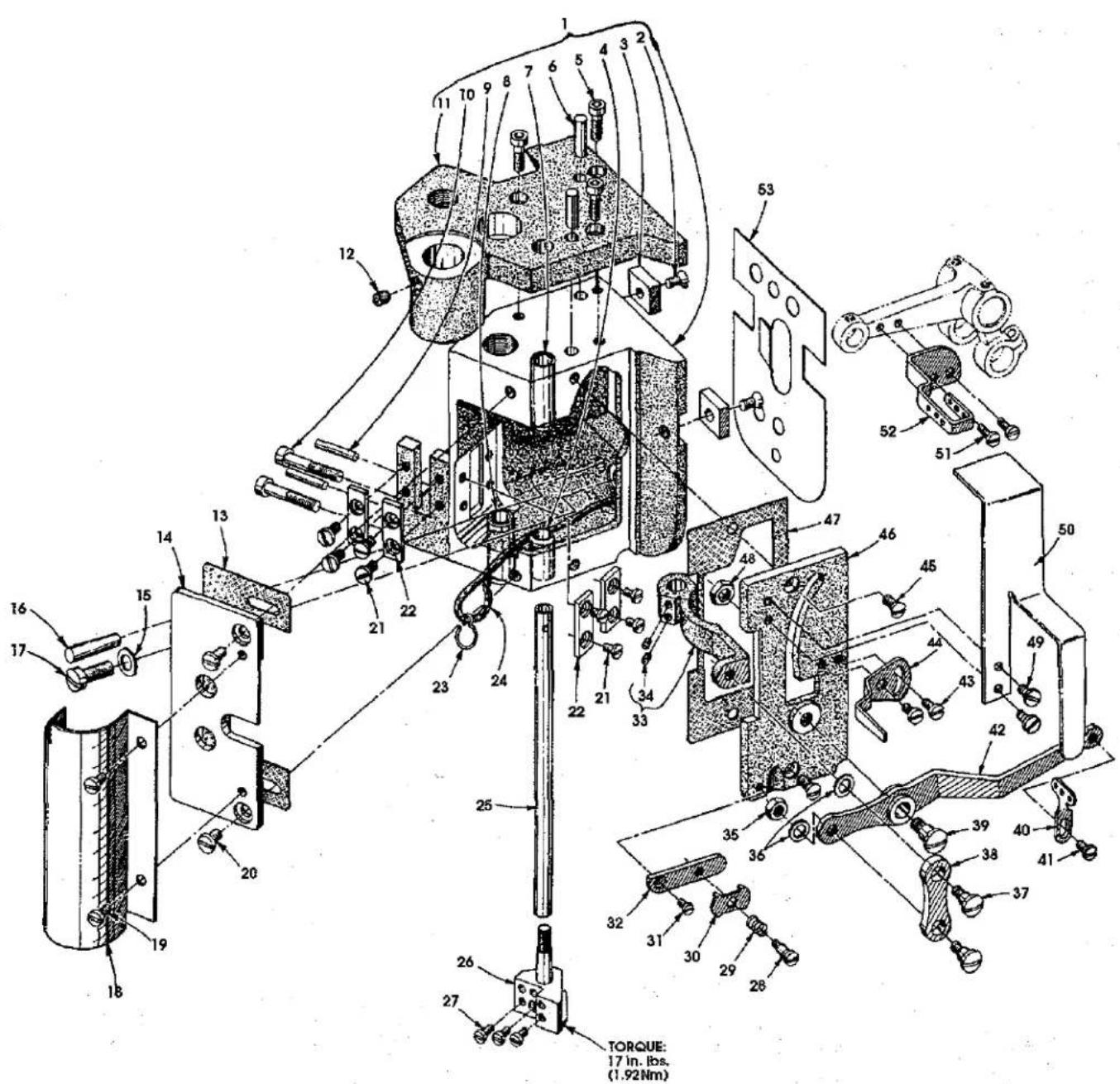 TORQUE: 17 in. lbs. (1.92Nm)