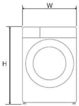 LG F4WP308S1W - Dimension(mm) - 1