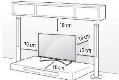 LG 65UF857V - Montering på et bord - 1
