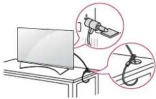 LG 65UF855V - Användning av kensington-lås - 1