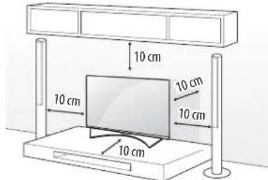 LG 65UF855V - Montering på et bord - 1