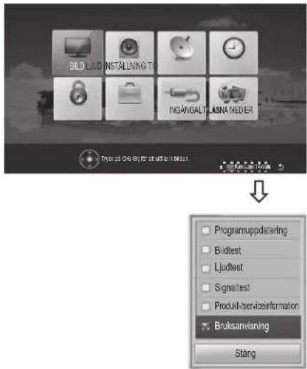 BID LAD INSTALLING T INGANGALT LINNA MEDER Programupdatering Bidtest Ljudtest Signaltest Produkt-serviceinformation Bruksanvisning Stäng