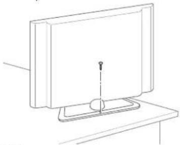 LG 32LA613V - Fastgørelse af TV'et til et bord - 1
