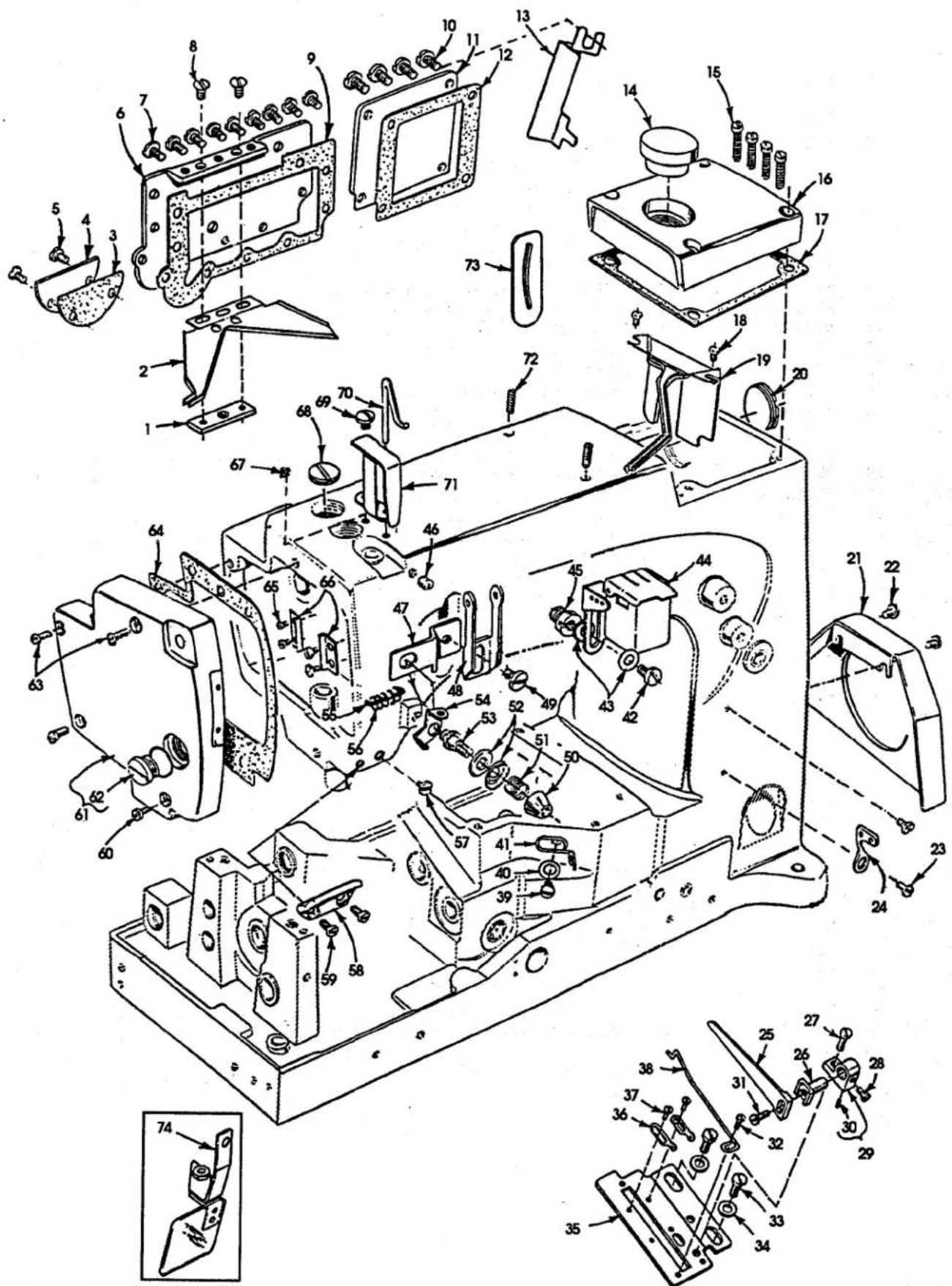 Technical diagram of an electronic device with numbered components and exploded view, likely for assembly or manufacturing purposes.