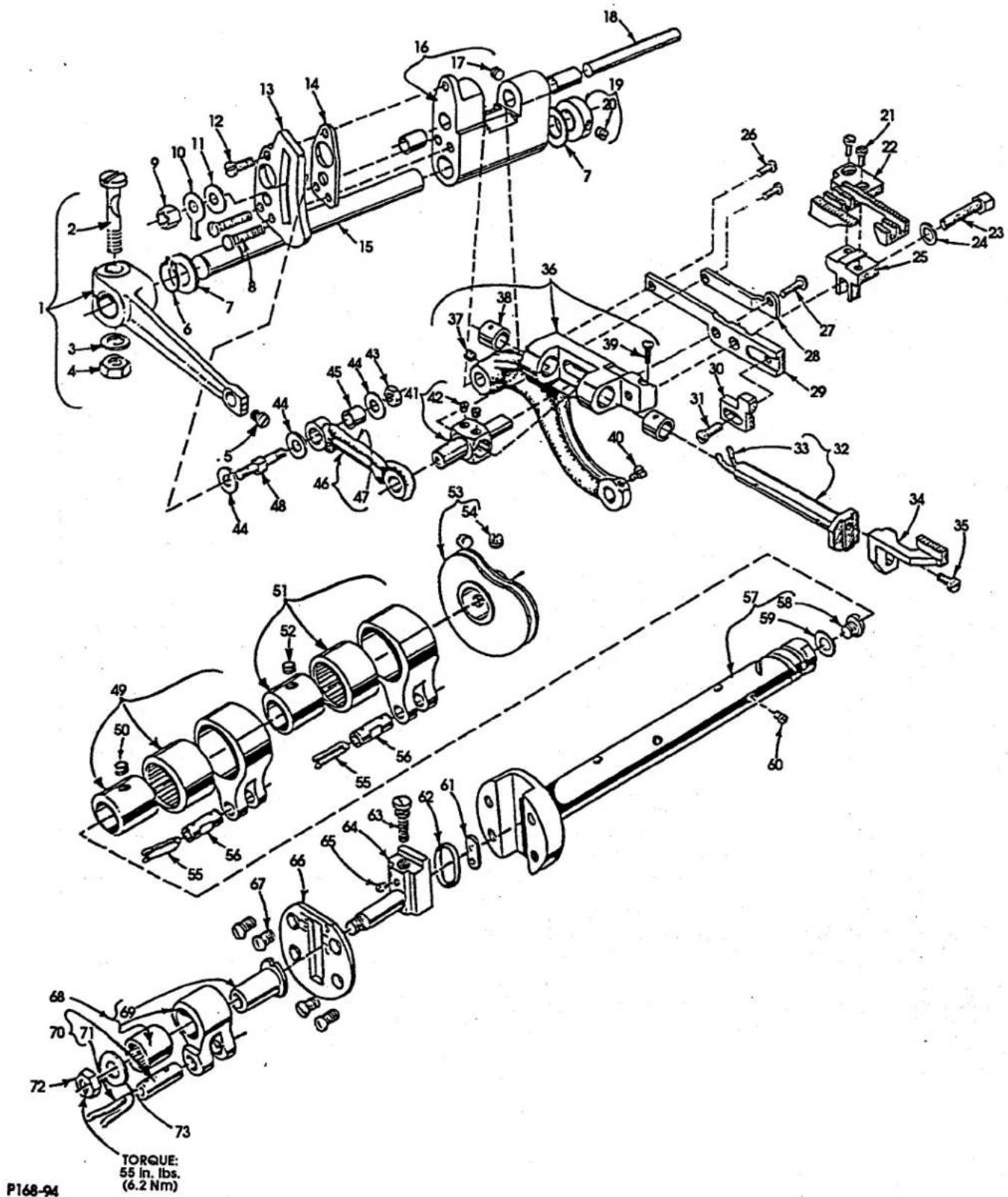 P168-94 TORQUE: 55 in. lbs. (6.2 Nm)