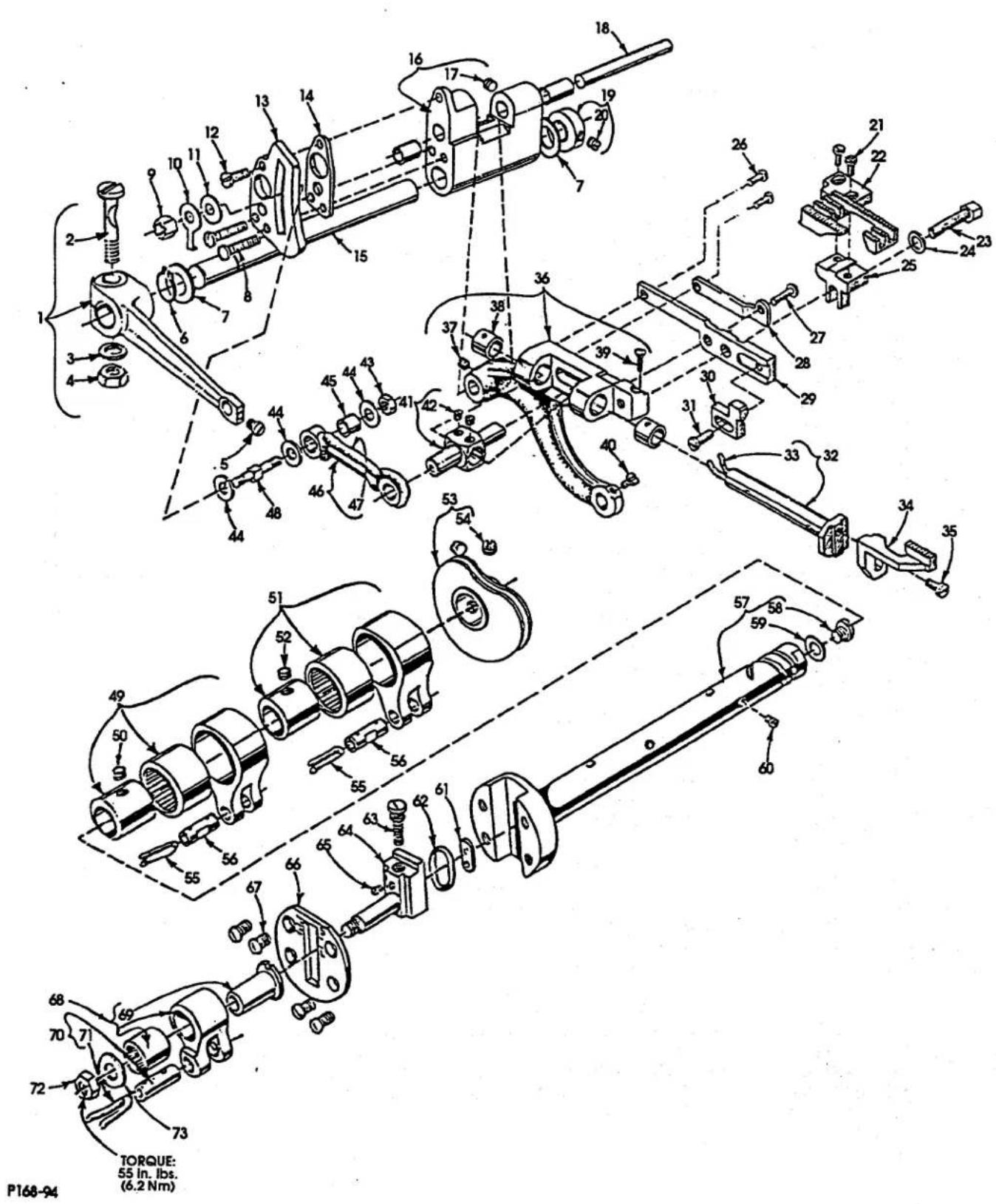 P168-94 TORQUE: 55 In. lbs. (6.2 Nm)