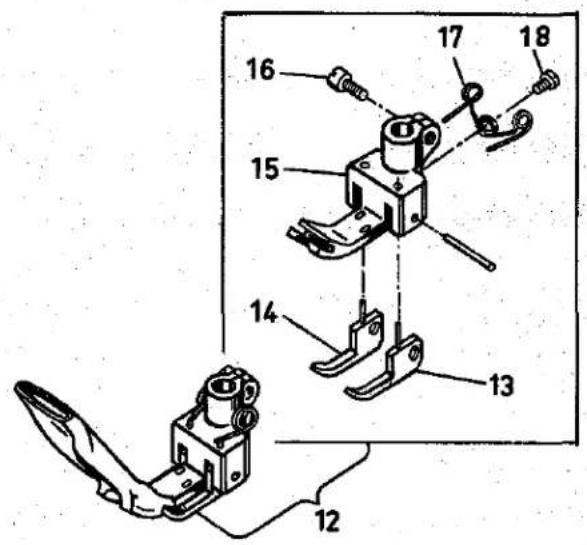 Technical diagram of a mechanical assembly with numbered parts for identification
