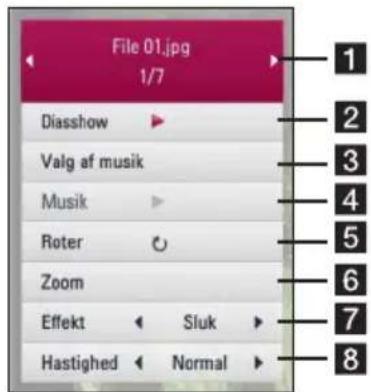 File 01.jpg 1/7 Diasshow Valg af musik Musik Roter Zoom Effekt Sluk Hastighed Normal