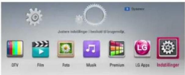 Jusbere indstillinger / heshold til brugemølge. DTV Film Foto Musk Premium LG Apps Indstillinger
