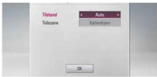 Tilstand Tidszone Auto Kjhenhavn OK