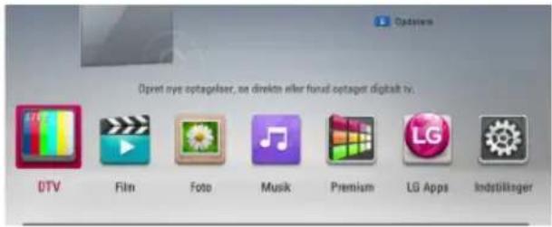 Oprat nye optagelser, se direkti eller fural optaget digitalt tv. DTV Film Foto Musk Premium LG Apps Indstikser