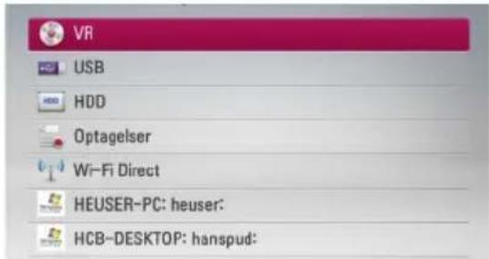 VR USB HDD Optagelser Wi-Fi Direct HEUSER-PC: heuser: HCB-DESKTOP: hanspud: