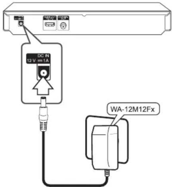 LG BP125N - Tilslutning af AC Adapteren - 1