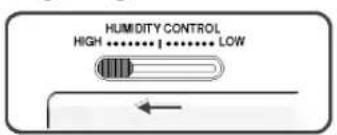 HUMIDITY CONTROL HIGH ....... | ....... LOW