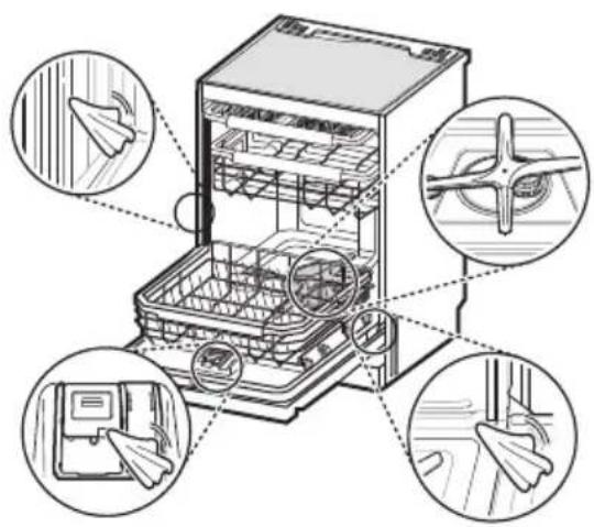 LG SDU527HW - Rengjøre maskinen innvendig - 1