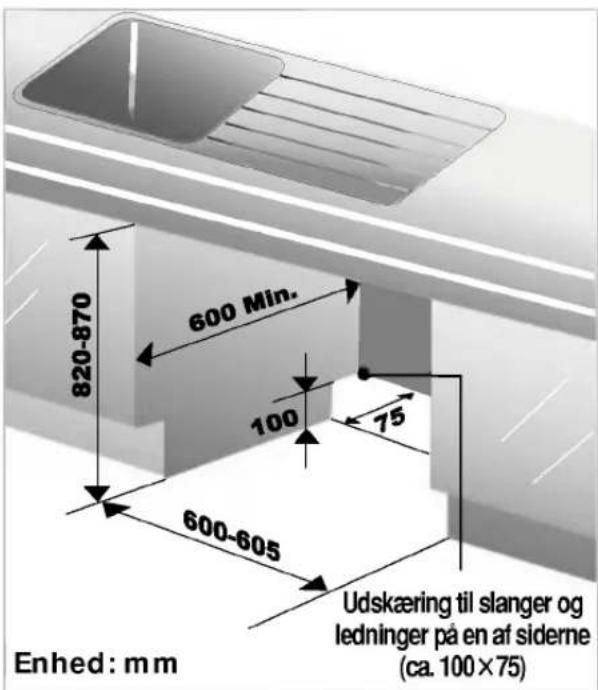 LG LD-2143WHU - FORBEREDELSE TIL INDBYGNING I SKAB - 1