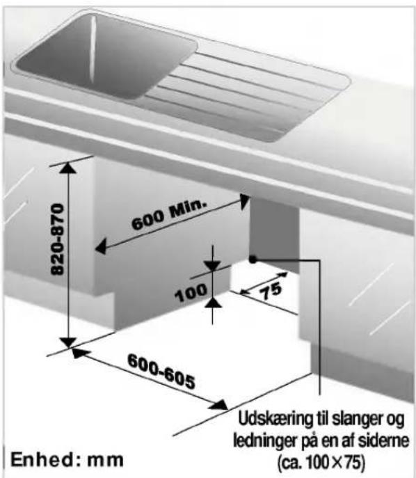 LG LD-2140WHU - FORBEREDELSE TIL INDBYGNING I SKAB - 1