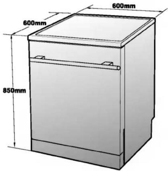600mm 600mm 850mm
