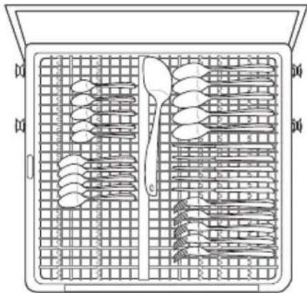 LG DU517HMS - Loading the Cutlery Rack - 1