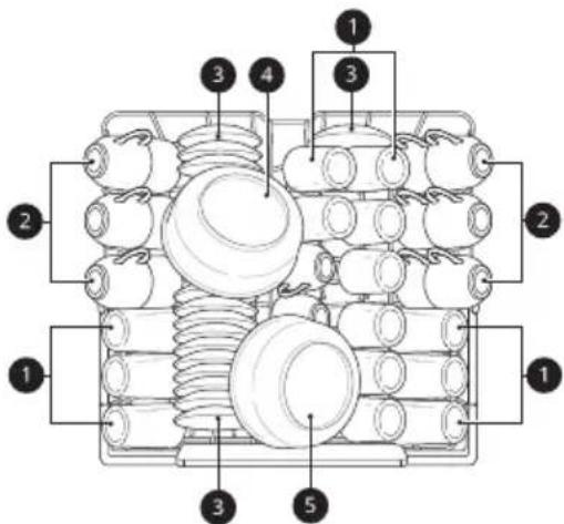 Technical diagram of a mechanical assembly with numbered components for identification