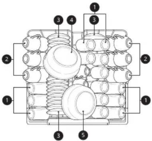 Technical diagram of a mechanical assembly with numbered components for identification