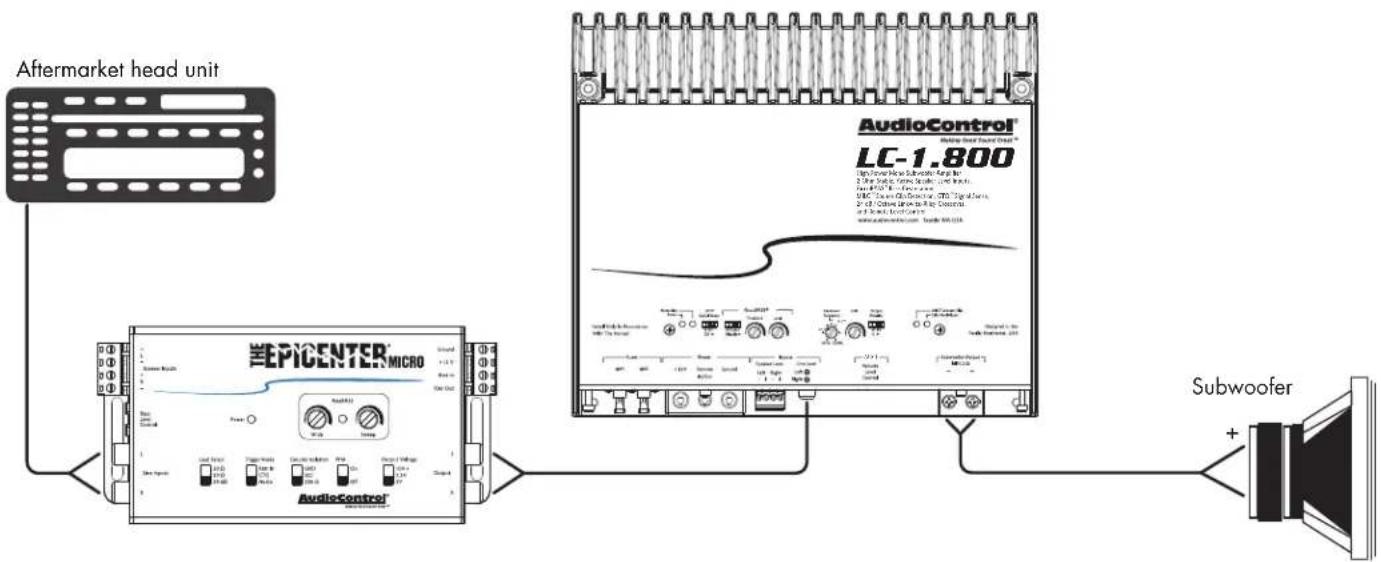 Aftermarket head unit EPICENTER MICRO AudioControl® AudioControl® LC-1.800 Subwoofer