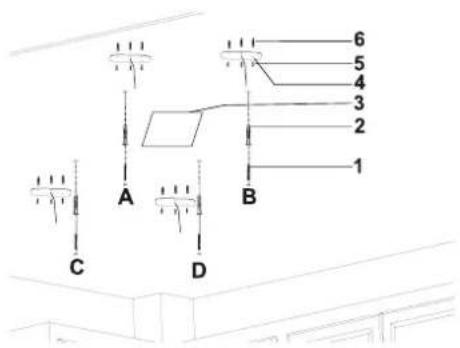 SILVERLINE SM 4266 - Montering af wiresystem på betonloft - 1