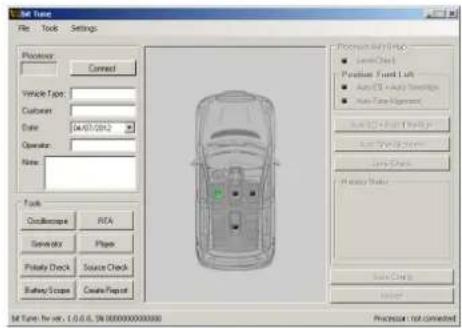 Model Type File Tools Settings Process Connect Vehicle Type: Customs Date: 04/07/2012 Operator: Name: Task Contracepture REA ServiceX Pipe Poultry Check Source Check Saway Scope Create Report Process Only Setup ■ Lock Check Position Front Lift ■ Auto CS + Auto Switch ■ Auto Line Segment Auto Line Support Auto Line Support Auto Check Heavy Status Auto Check Insert M Type for use: 1.0.0.0, 96.00000000000000 Procession not connected