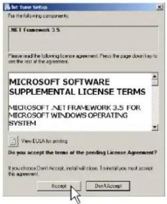 Net Tune Setup For the following components: NET Framework 3.5 Please read the following license agreement. Press the page down key to use the rest of the agreement. MICROSOFT SOFTWARE SUPPLEMENTAL LICENSE TERMS MICROSOFT .NET FRAMEWORK 3.5 FOR MICROSOFT WINDOWS OPERATING SYSTEM View LUIA for printing Do you accept the terms of the pending License Agreement? If you choose Don't Accept, install will close. To install you must accept the agreement. Accept Don't Accept