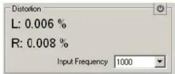 Distortion L: 0.006 % R: 0.008 % Input Frequency 1000
