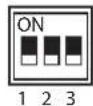 CRUX CS-GMC2 - DIP SWITCH SETTINGS: - 1