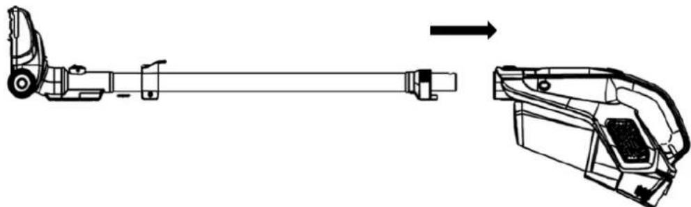 Heinner HSVC-V22.2RD - Assembling the cordless vacuum cleaner - 2