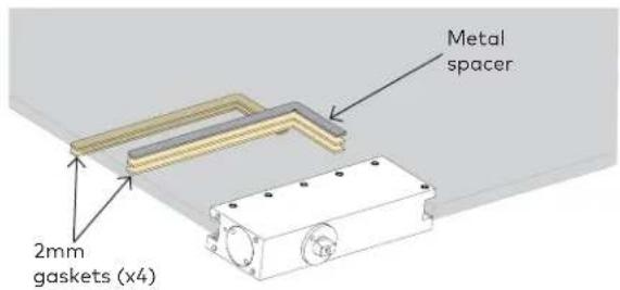 Metal spacer 2mm gaskets (x4)