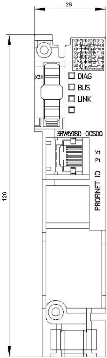 28 X31 DIAG BUS LINK 3RW5980-0CS00 X1 P1 PROFINET IO 126