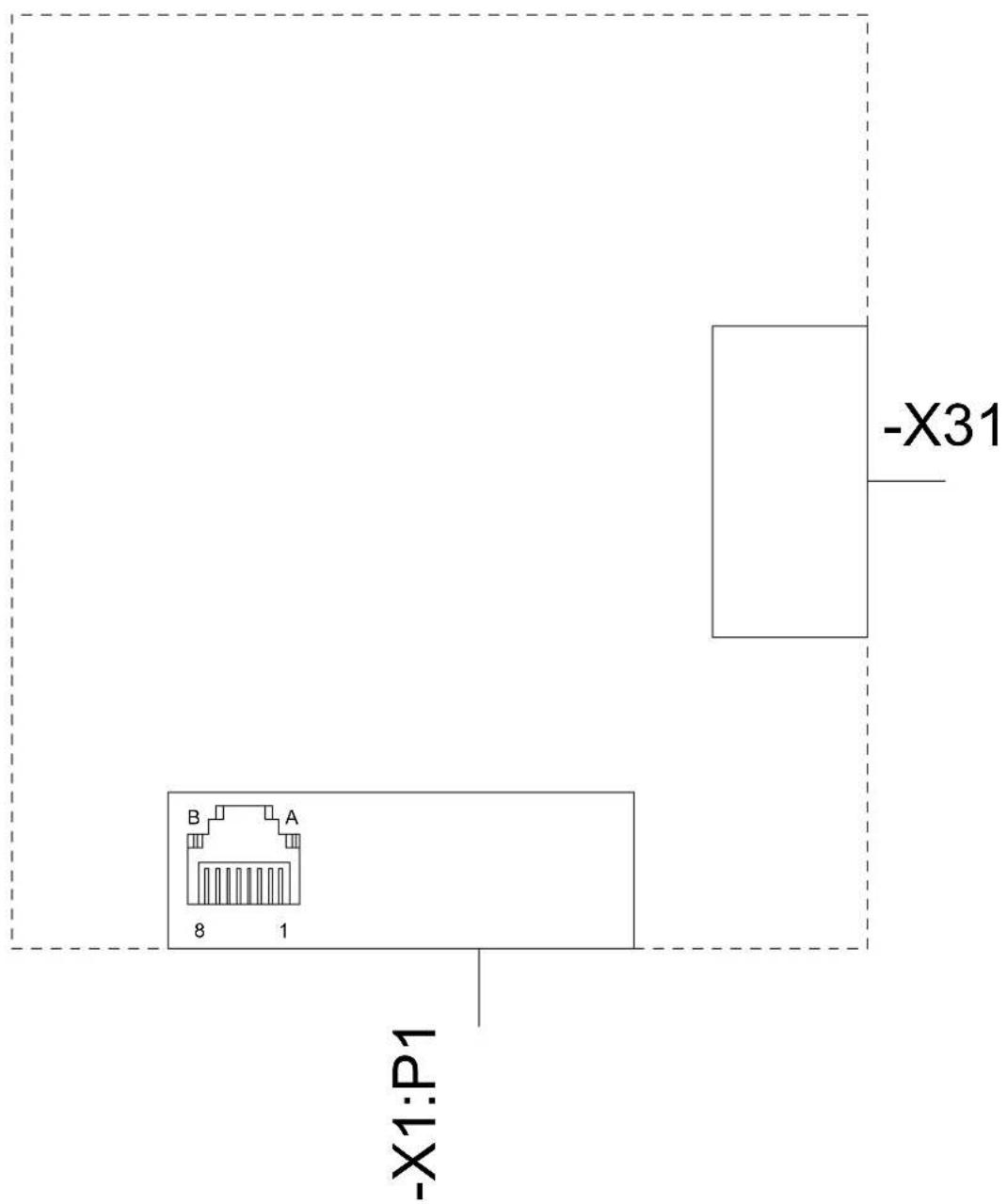 -X1:P1 B A 8 1 -X31 -X31