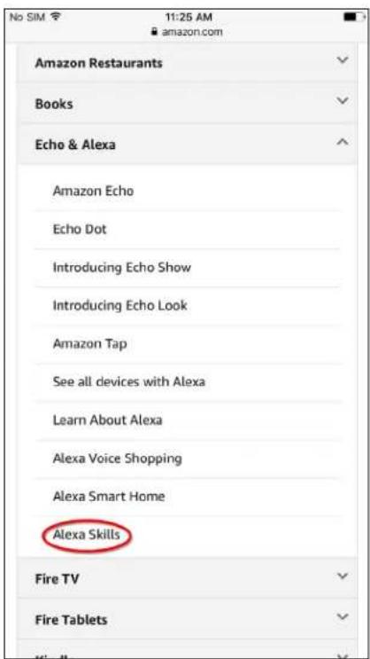 Amazon Restaurants Books Echo & Alexa Amazon Echo Echo Dot Introducing Echo Show Introducing Echo Look Amazon Tap See all devices with Alexa Learn About Alexa Alexa Voice Shopping Alexa Smart Home Alexa Skills Fire TV Fire Tablets