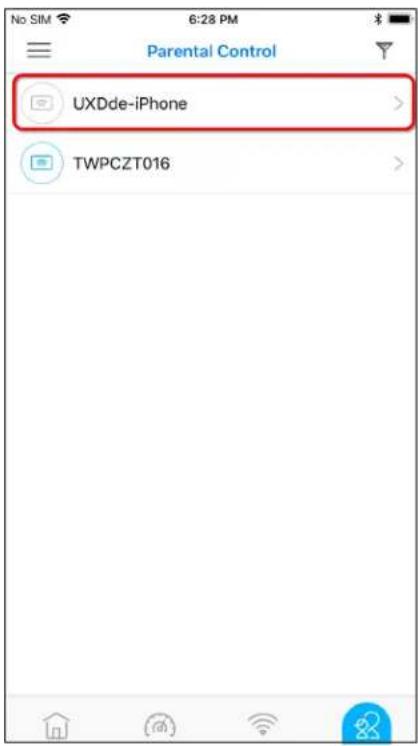 No SIM 6:28 PM Parental Control UXDde-iPhone TWPCZT016