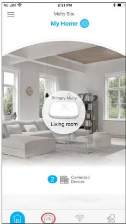 No SIM 6:31 PM Multy Site My Home Primary Multy Living room 2 Connected Devices