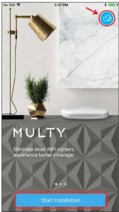 No SIM 5:07 PM MULTY Eliminate dead WiFi corners, experience better coverage. Start Installation
