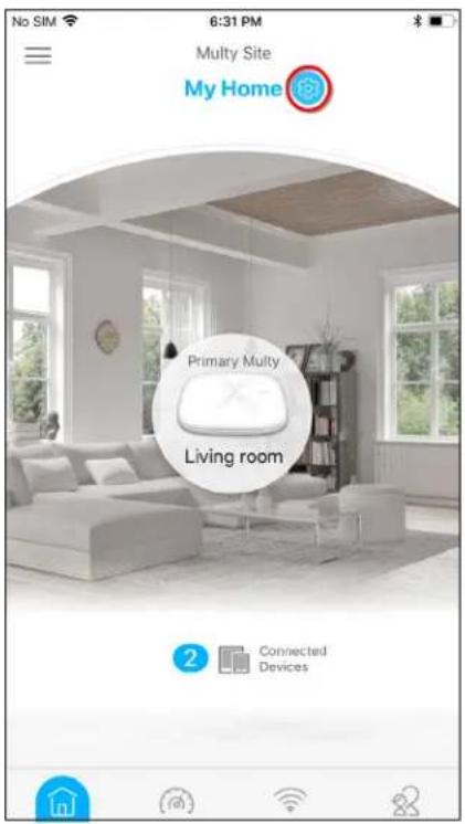 No SIM 6:31 PM Multy Site My Home Primary Multy Living room Connected Devices