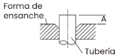 Forma de ensanche A Tubería