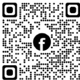 QR code with central Facebook logo, likely linking to a digital resource or website