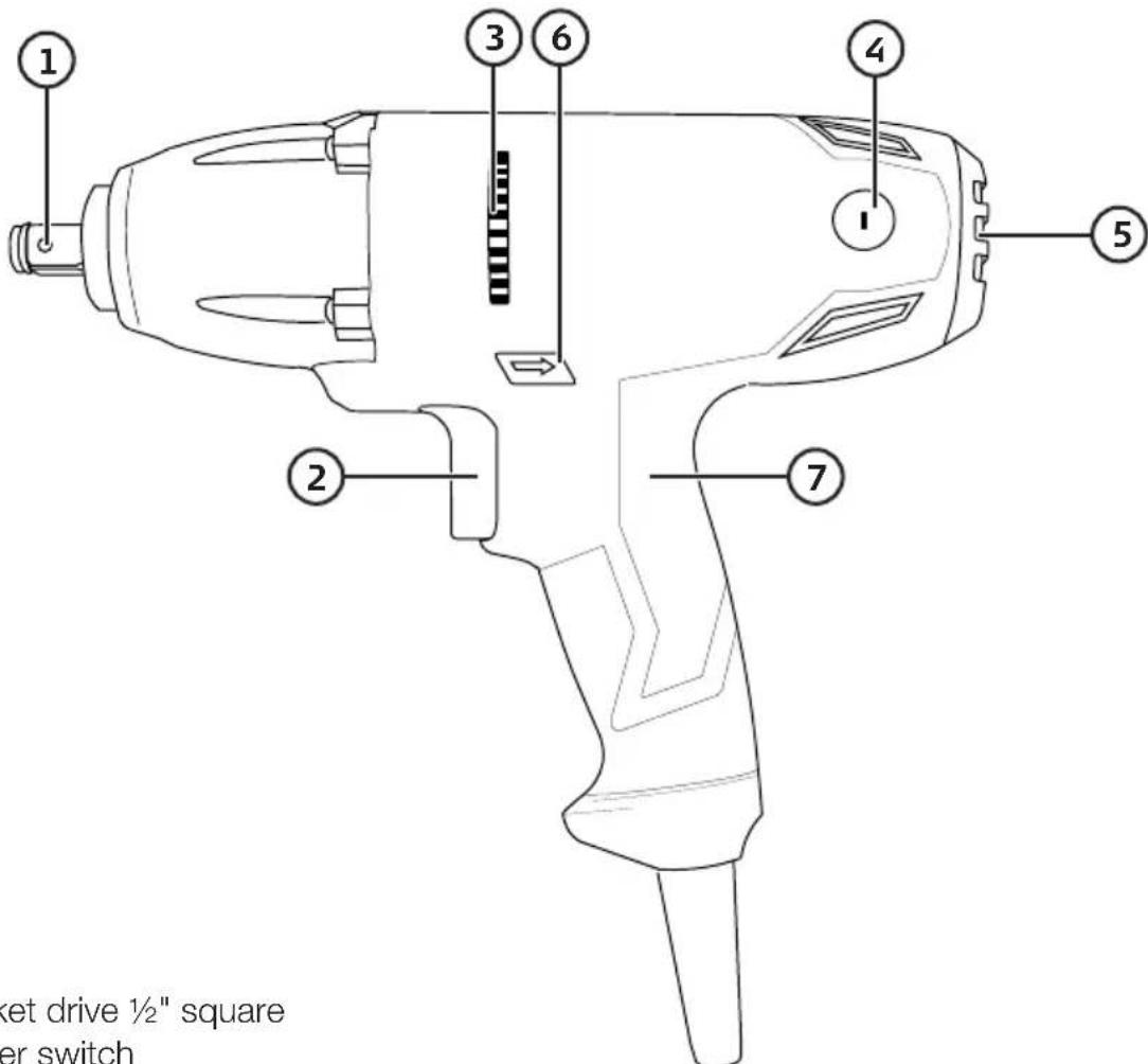 1 2 3 4 5 6 7 ket drive ½" square er switch